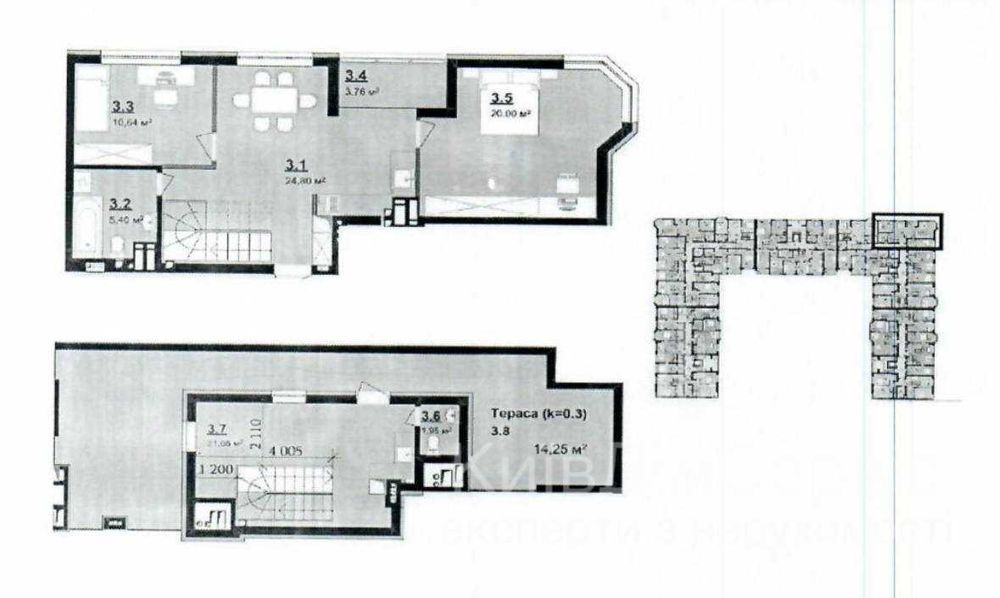 3 кімнатна 2 рівнева кв в ЖК 7я Щасливе 10 хв до Києва