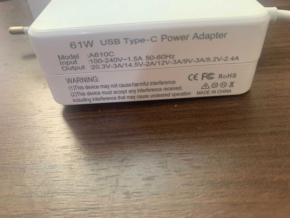 Carregador Macbook Pro Retina 13" USB-C De 61 W