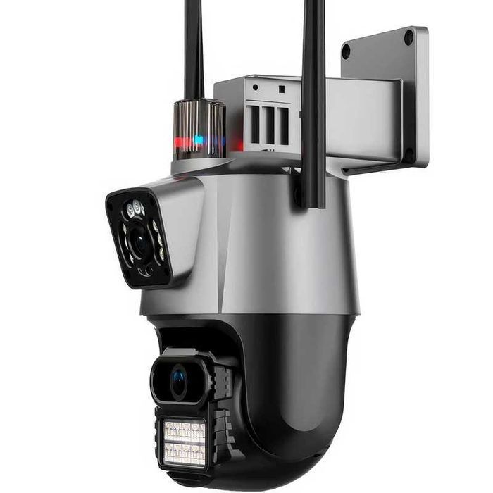 Уличная Камера видеонаблюдение WiFi поворотная два объектива P11 V380
