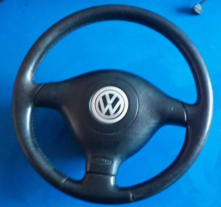 Kierownica Vw Golf mk4 IV Bora Passat B5 trójramienna poduszka skóra