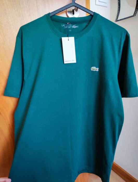 T-shirt verde escura da Lacoste