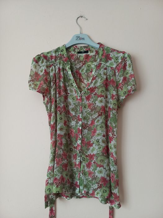 Bluzka damska w kwiaty z paskiem r. 44 (XXL) Jasper Conran Jeans