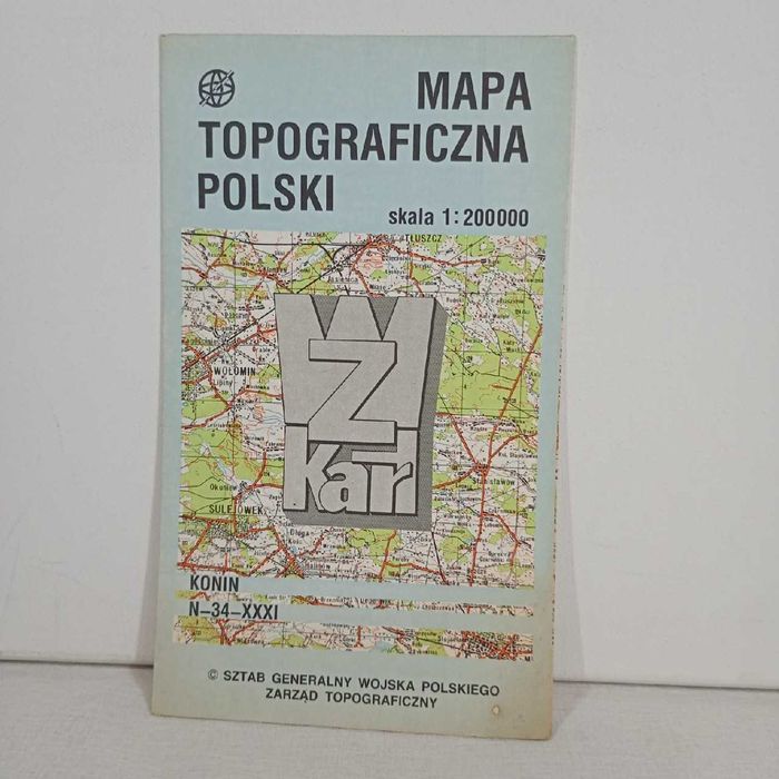 Mapa Topograficzna Polski N - 34 - XXXI Konin