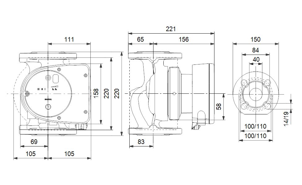 pompa grundfos magna3 40-40f 220
