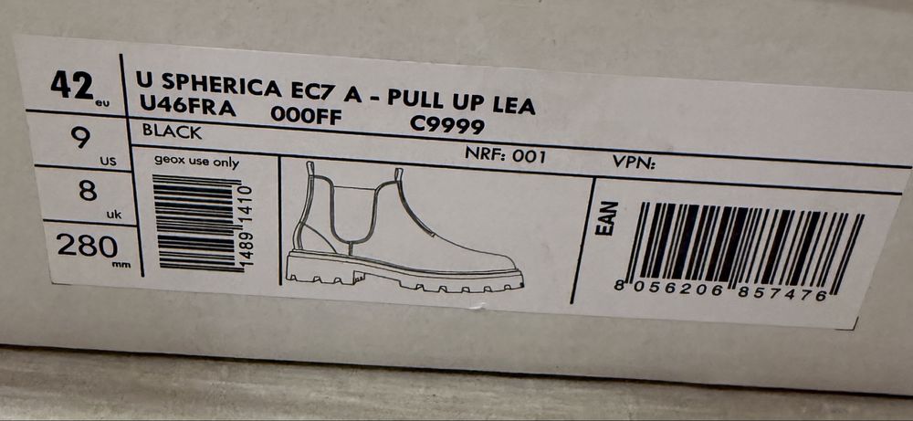 Черевики Geox Spherica EC7 28см