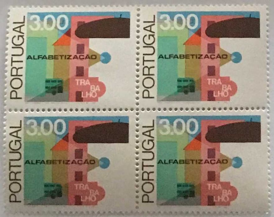 Sheet of new stamps valued at 3$00 - Literacy Campaign - Perforation 12 - 1976