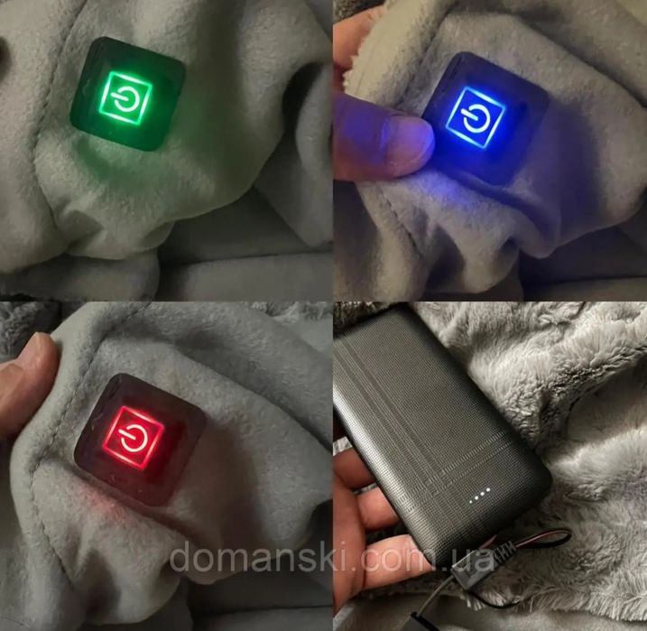 Тепло від пауербанка електроковдра плед