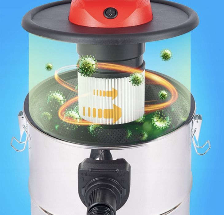 ODKURZACZ PRZEMYSŁOWY do popiołu kominka gruzu 2000 W TURBO MOCNY