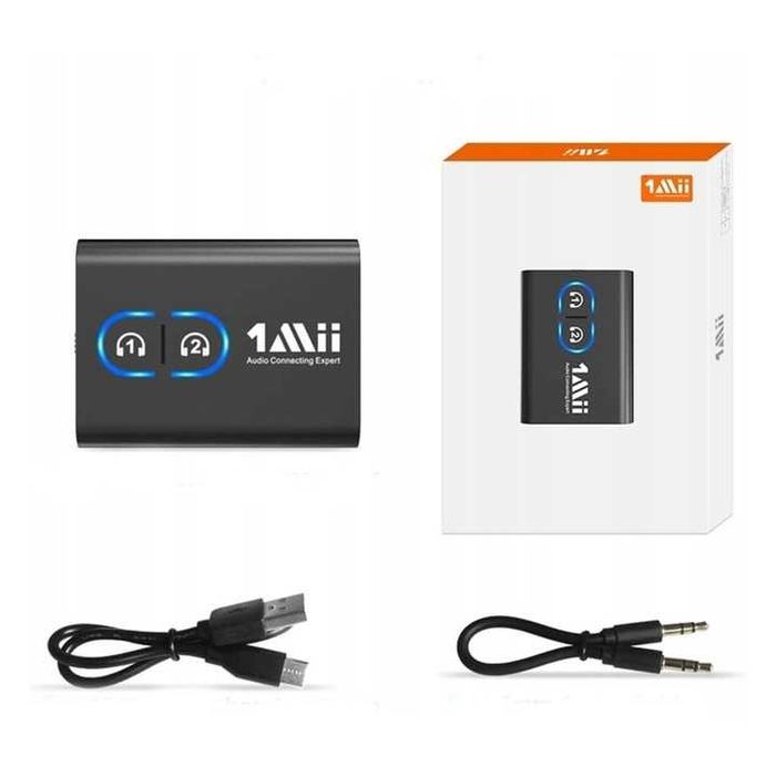 Adapter Bluetooth 5.3 1Mii 2w1 nadajnik i odbiornik AUX