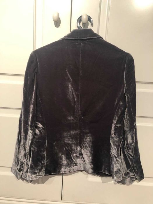 casaco/ bleiser de veludo cinza   MASSIMO DUTTI   28