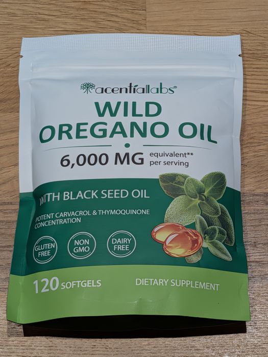 Olej z oregano z olejem z czarnuszki - 120 kapsułek żelowych