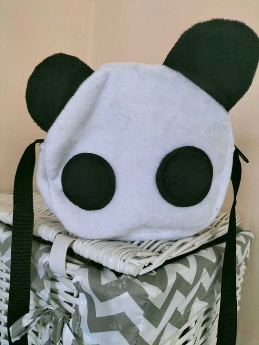 Pluszowa TOREBKA dla Dziecka na ramię, zamek MIŚ PANDA