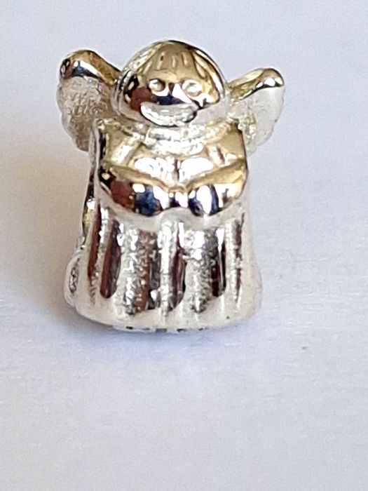 Zawieszka srebrna 925 charms na bransoletkę Anioł