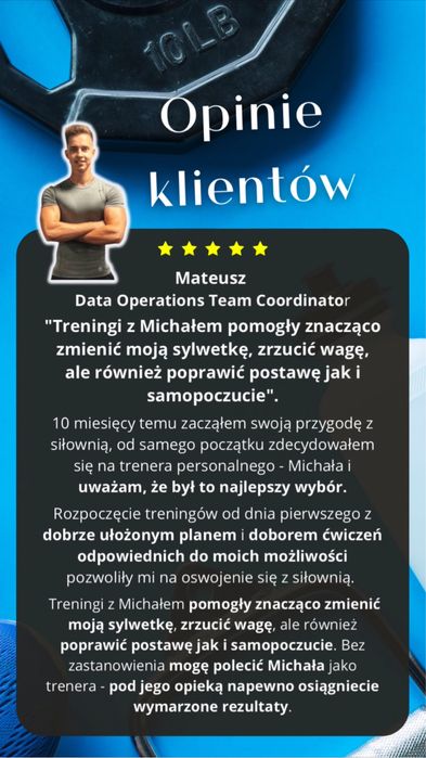 Medyczny Trener Personalny MGR AWF – ZDROFIT OCHOTA / WŁOCHY / CENTRUM