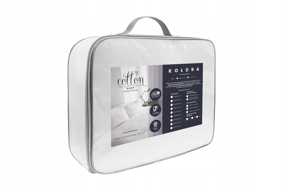 ZESTAW Kołdra 4 pory roku ECONOMY LINE 180x200 cm+2xpoduszka 50x60