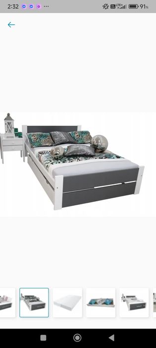 Łóżko stelaż plus materac