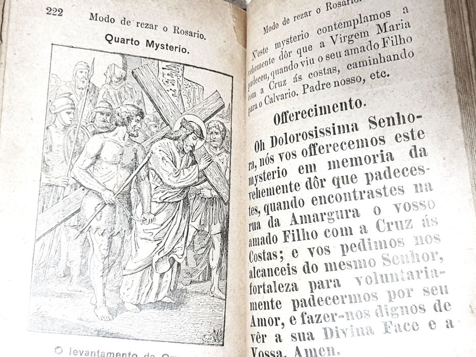 Antigo livro " Caminho ao Céu" de 1926 com linda imagem em celuloíde