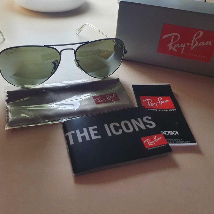 Захисні окуляри RAY-BAN crystal green polarized, gradient light blue