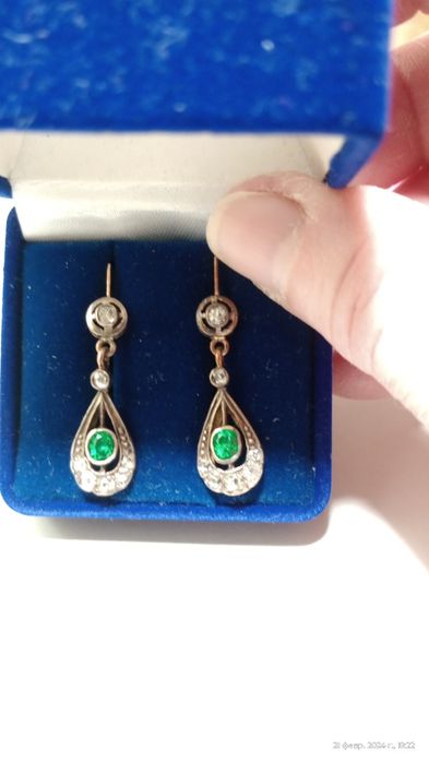 Старинные серьги 19век