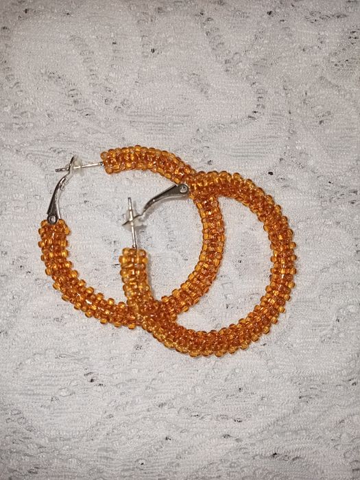 Сережки з бісеру