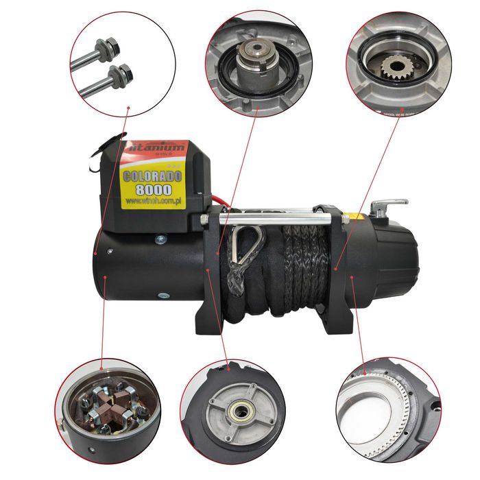 Лебідка автомобільна електрична Titanium Colorado 8000LBS 3.6t SR