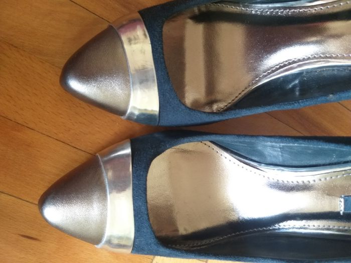 Туфли синие замшевые