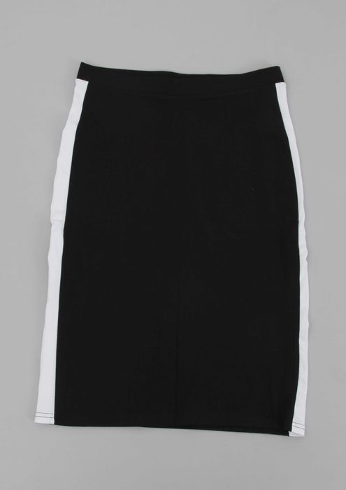 Nowa czarna spódnica damska z białymi paskami H&M S