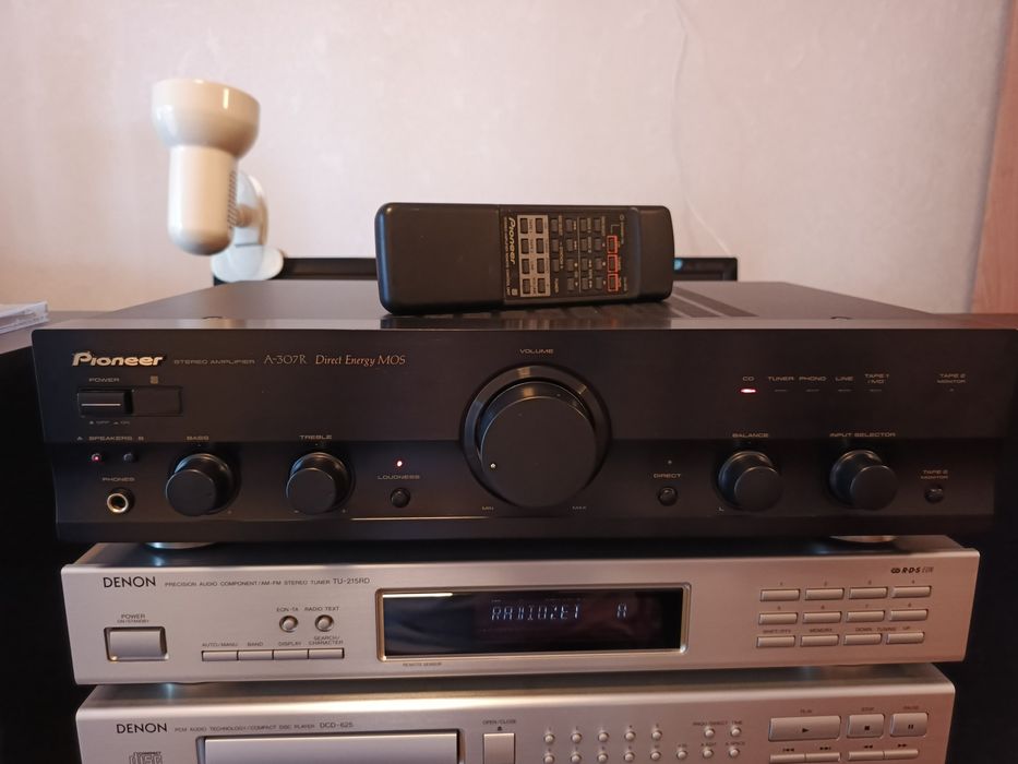 Pioneer A-307R pilot, jak nowy, wzmacniacz stereo 90'