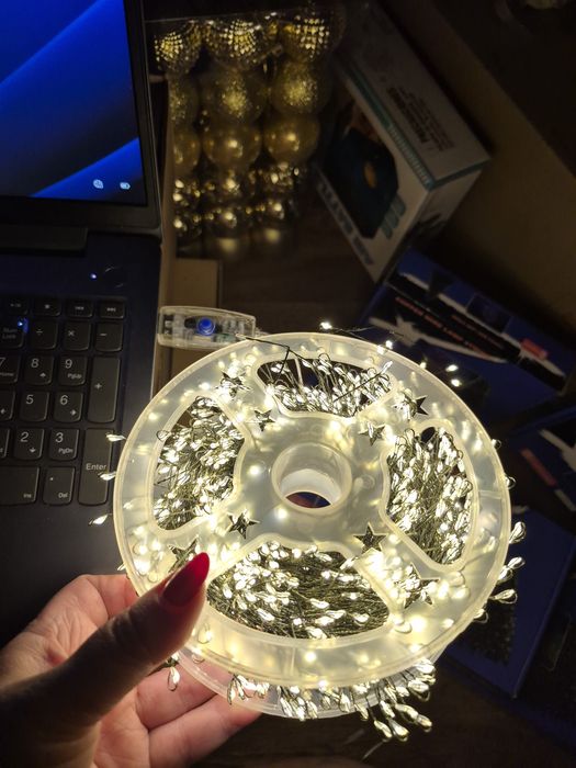 Гірлянда мішура, хвойна лапа 30 метрів на usb, на пульті