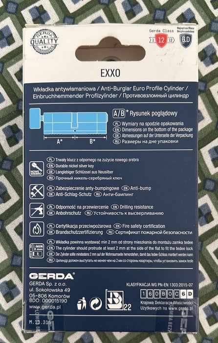 Gerda Exxo G40/30 Zamek do drzwi