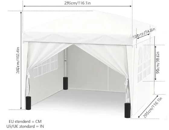 tendas dobráveis pop up com PROMOÇÃO laterais e pesos 3x3metros.