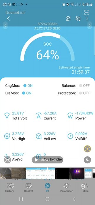 Lifepo4 24в, 208Ан, 5320Wh АКБ