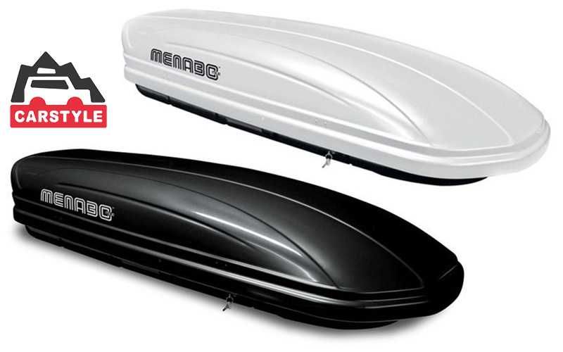 Автобокс на дах Menabo Італія 320 400 460 580 Black White чорний білий