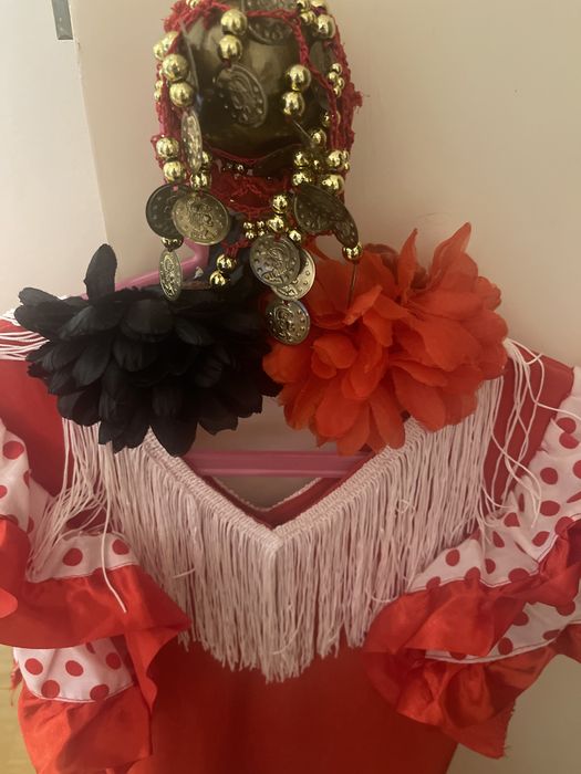 Vestido espanhola e sapatos - venda de peças