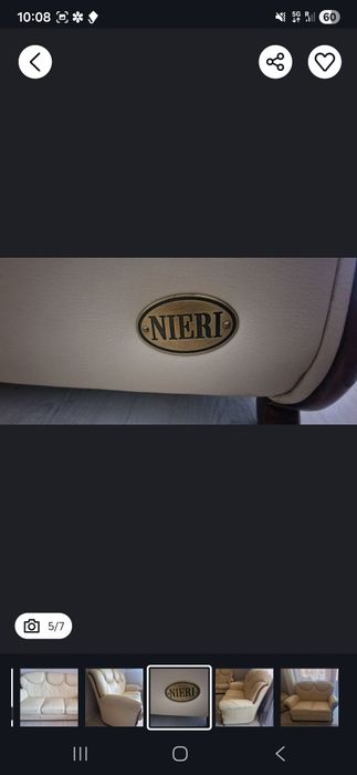 Sprzedam dwie  sofy skórzane 3 i 2 osobową firmy NIERI w stanie bdb