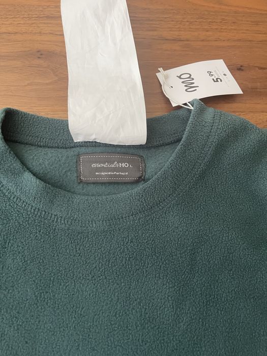 Camisola polar com gola redonda verde Modalfa
