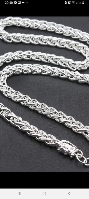 Цепочка серебро старлинг мужская Дракон