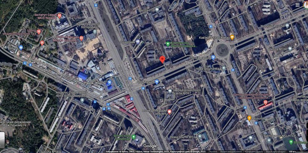 Квартира оренда посуточно/подобово. Чернігівська, Інститут Серця #1483