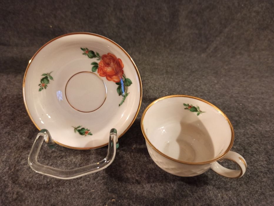 MEISSEN PGH Miśnia DUO Filiżanka Meissen Rose