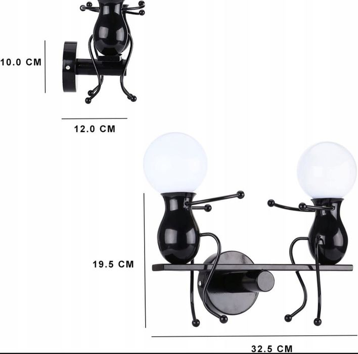 Humanoid kreatywna lampa kinkiet