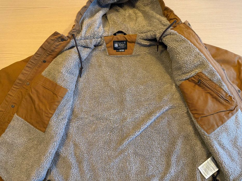 Kurtka Carhartt Washed Duck Sherpa-Lined Utility Bartlett roz. L NOWA