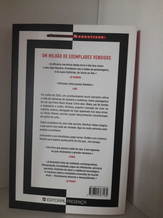 Livro "A Anomalia" de Hervé Le Tellier
