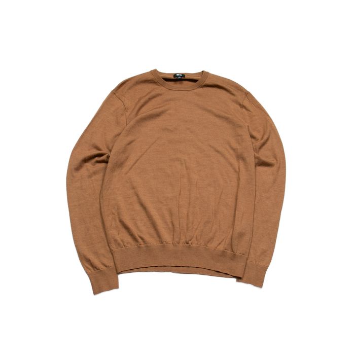 Uniqlo wełniany sweter merino crewneck basic klasyk M