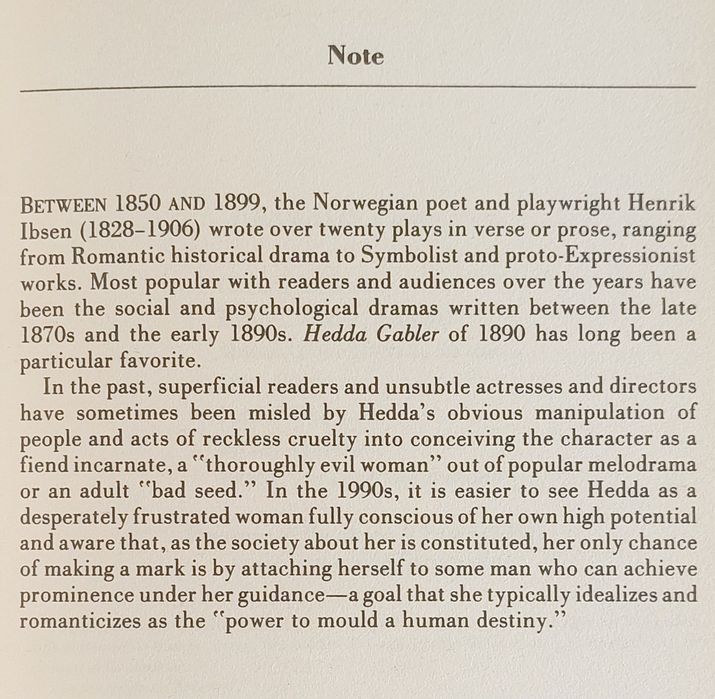 IBSEN - Hedda Gabler