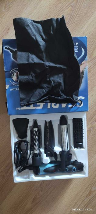 Фен-расческа с функцией ионизации, набор в коробке -все что на фото