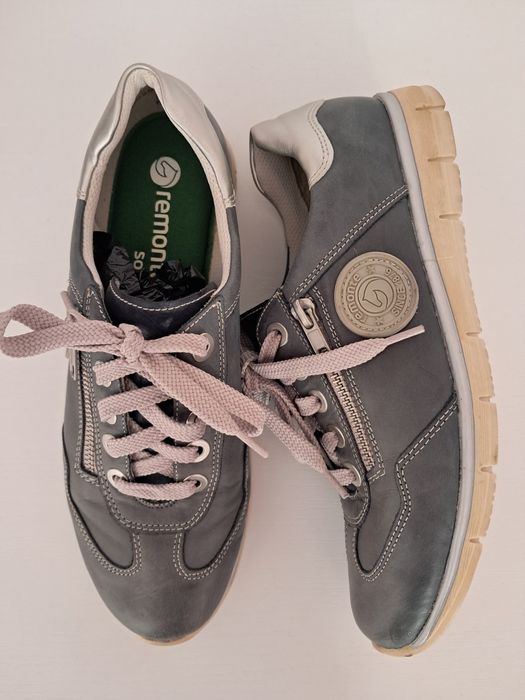 Półbuty damskie sneakersy Remonte - skórzane 39