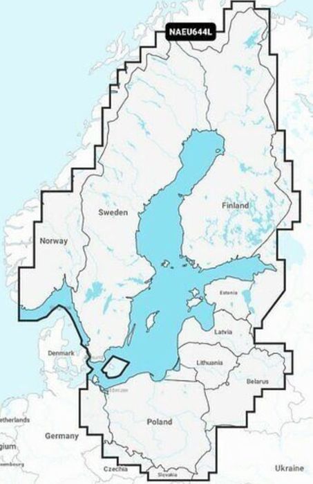 Mapa Navionics+ 44XG Polska Bałtyk, Skandynawia