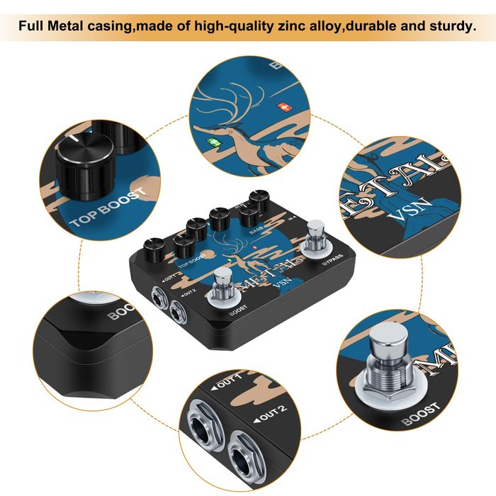 Pedal distorção Metal muff