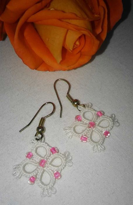 Kolczyki frywolitkowe 3