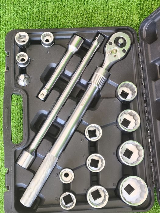 Conjunto roquete extensível 16pcs chaves do 19mm aos 50mm